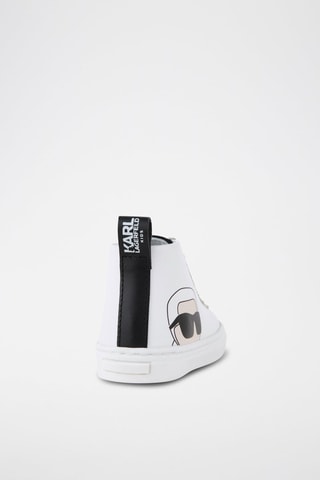Baskets montantes en cuir - Blanc - Karl Lagerfeld