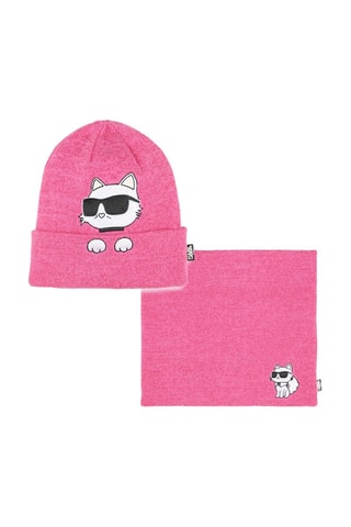Bonnet et snood - Rose