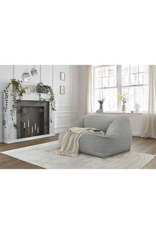 Pouf ultra moelleux Lilibet Gris clair