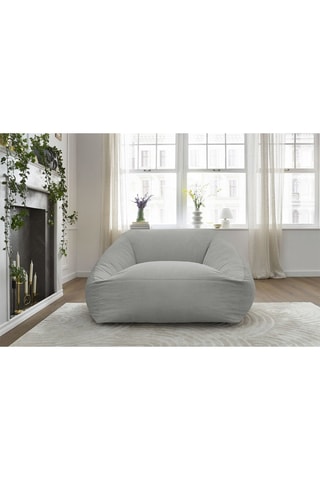Pouf ultra moelleux Lilibet Gris clair