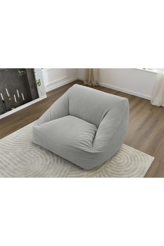 Pouf ultra moelleux Lilibet Gris clair