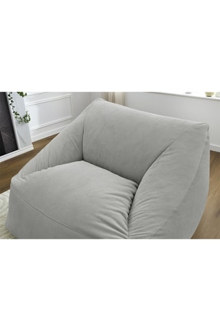 Pouf ultra moelleux Lilibet Gris clair