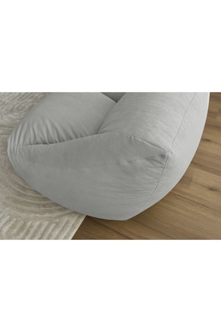 Pouf ultra moelleux Lilibet Gris clair