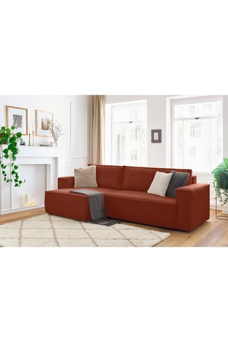 Canapé d'angle réversible convertible Nihad - Orange
