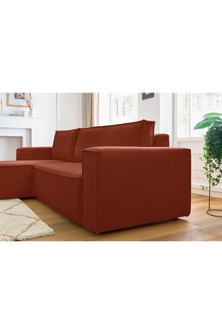 Canapé d'angle réversible convertible Nihad - Orange