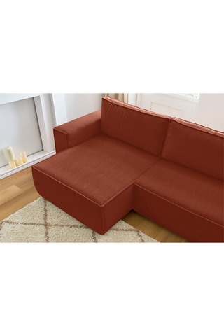 Canapé d'angle réversible convertible Nihad - Orange