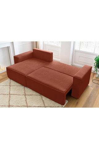 Canapé d'angle réversible convertible Nihad - Orange