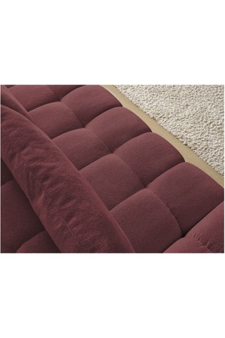 Canapé droit convertible Everest - Rouge - 3 places - En tissu chiné - Couchage 153 x 197 cm