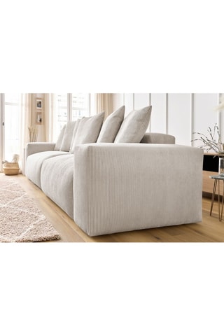 Canapé Voltaire - Beige - 4 places - En velours côtelé