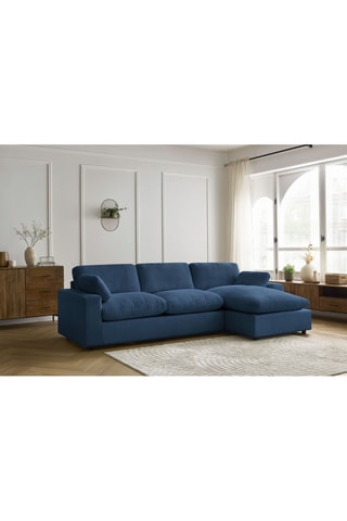 Canapé d'angle réversible Belair - Bleu foncé