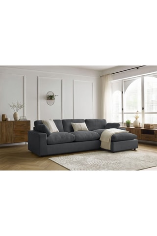 Canapé d'angle réversible Belair - Gris foncé