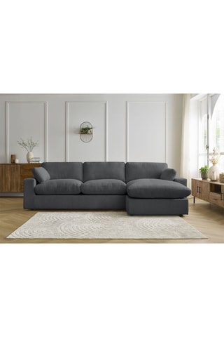 Canapé d'angle réversible Belair - Gris foncé