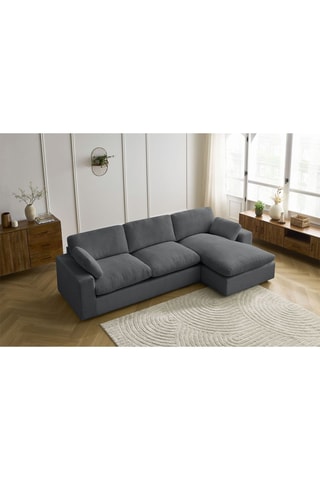 Canapé d'angle réversible Belair - Gris foncé
