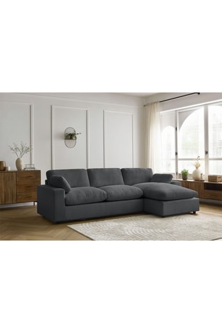 Canapé d'angle réversible Belair - Gris foncé
