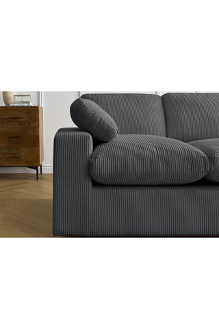 Canapé d'angle réversible Belair - Gris foncé