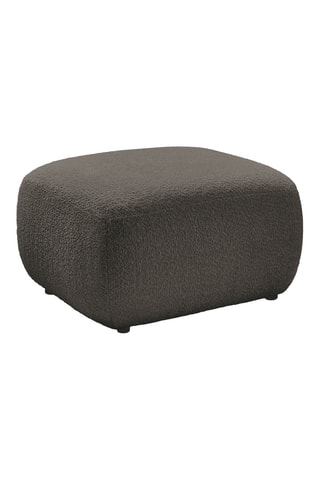 Pouf Montaigne - Marron - En tissu bouclette 