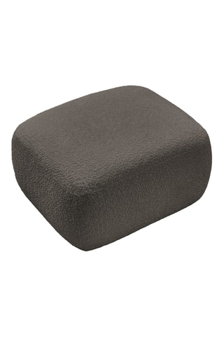 Pouf Montaigne - Marron - En tissu bouclette 