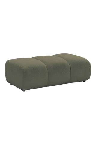 Pouf Pamira - Vert foncé - En tissu bouclette 