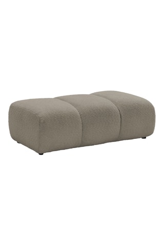 Pouf Pamira - Gris - En tissu bouclette 
