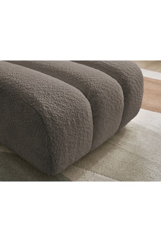 Pouf Talia - Taupe - En tissu bouclette 