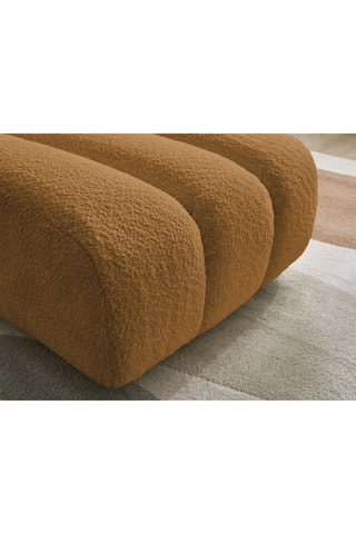 Pouf Talia - Marron - En tissu bouclette 