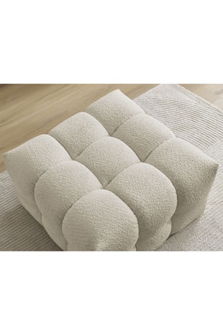 Pouf Cloud - Beige - En tissu bouclette