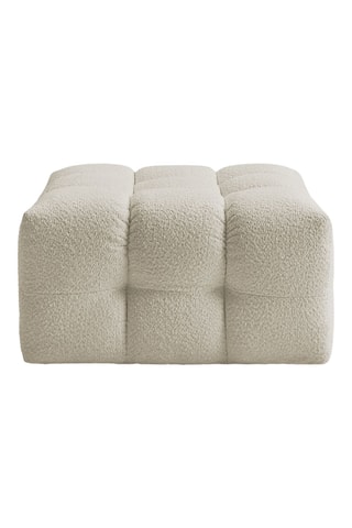 Pouf Cloud - Beige - En tissu bouclette