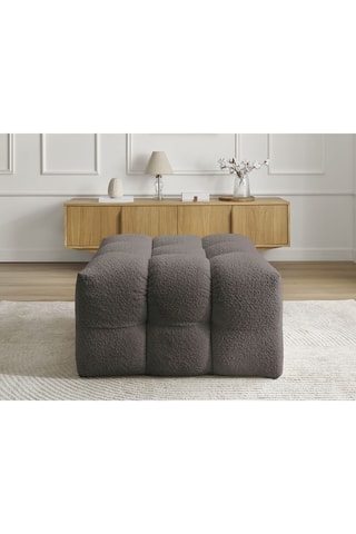 Pouf Cloud - Gris foncé - En tissu bouclette