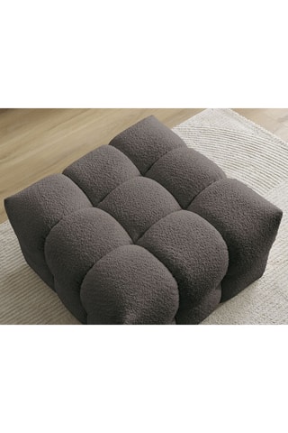 Pouf Cloud - Gris foncé - En tissu bouclette
