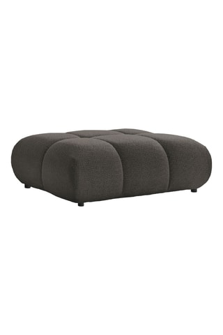 Pouf Alya - Marron - En tissu bouclette