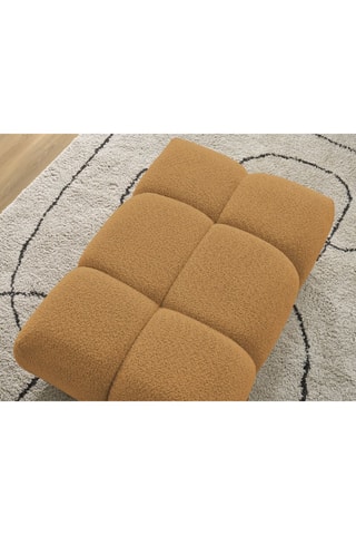Pouf Alya - Jaune - En tissu bouclette