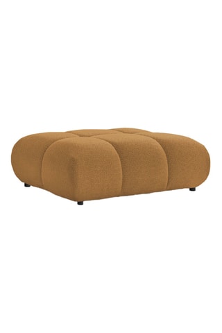 Pouf Alya - Jaune - En tissu bouclette
