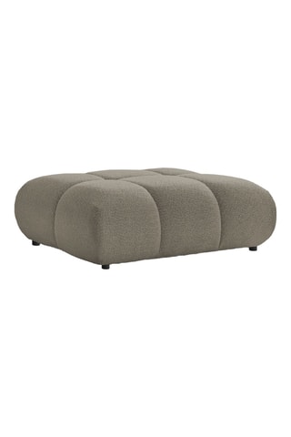 Pouf Alya - Taupe - En tissu bouclette