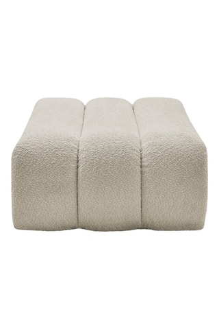 Pouf - Beige - En tissu bouclette 