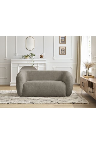 Canapé Celine - Taupe - 2 places - En tissu bouclette 
