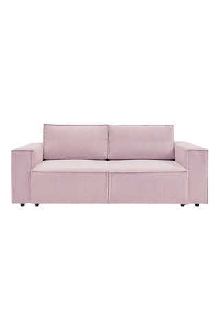Canapé Nihad - Rose pastel - 2 places - En tissu velours