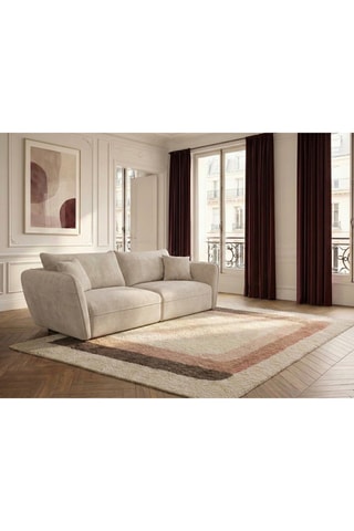 Canapé Luigi - Beige - 3 places - En tissu texturé