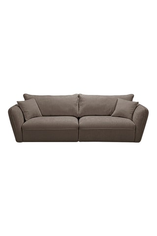 Canapé Twiny - Taupe - 3 places - En tissu lisse -