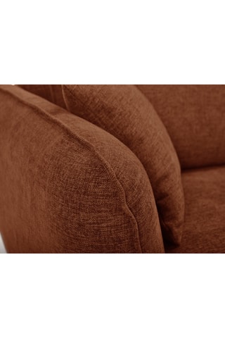Canapé Luigi - Marron - 3 places - En tissu lisse -
