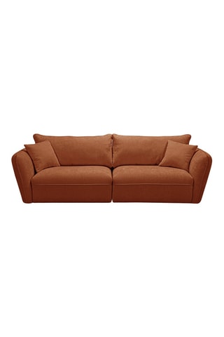 Canapé Luigi - Marron - 3 places - En tissu lisse -