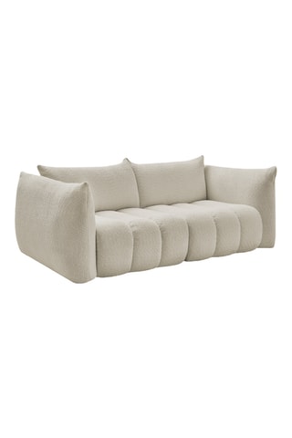 Canapé Azra - Beige - 3 places - En tissu bouclette