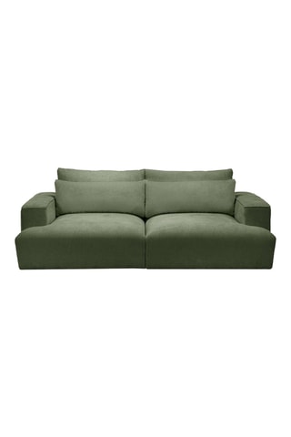 Canapé Twiny - Vert - 3 places - En tissu lisse - 235 x 125 x 82 cm