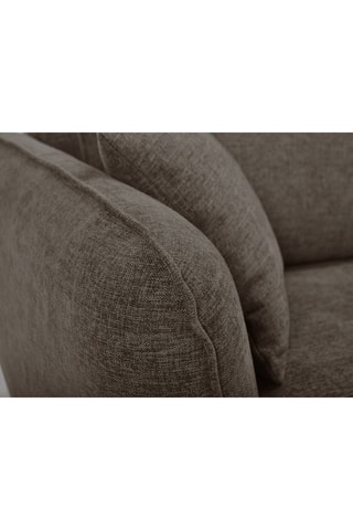 Canapé d'angle droit Luigi - Taupe - 3 places - En tissu texturé