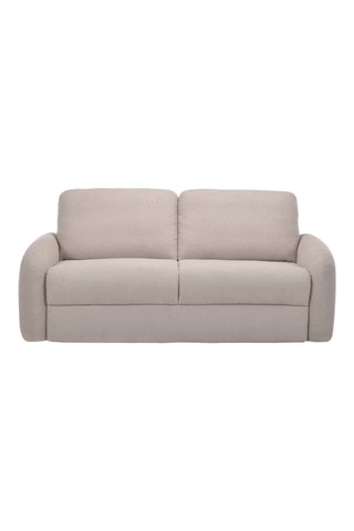 Canapé convertible Kenan - Beige - 2 places - En tissu bouclette
