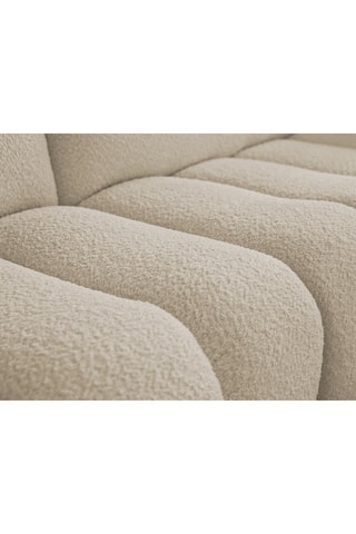 Canapé d'angle droit Azra - Beige - 4 places - En tissu bouclette