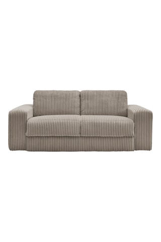 Canapé convertible Ibiza - Taupe - 2 places - En tissu velours