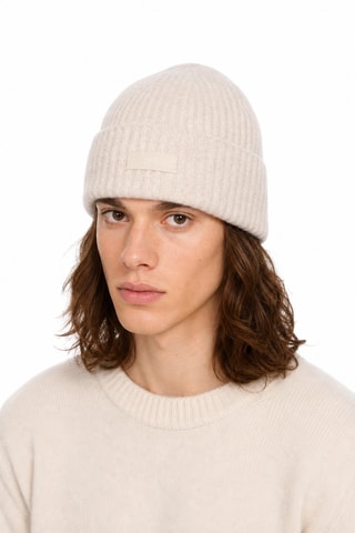 Bonnet en laine vierge Main - Blanc
