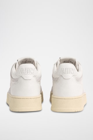 Leren Sneakers Open Mid - Wit