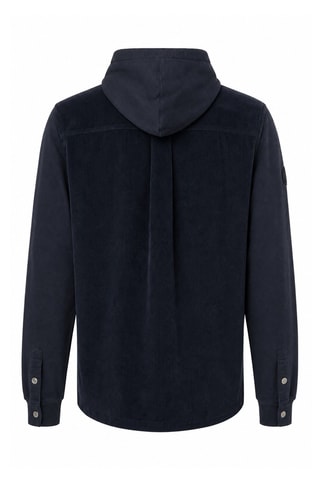 Veste en velours à capuche Velvet - Bleu