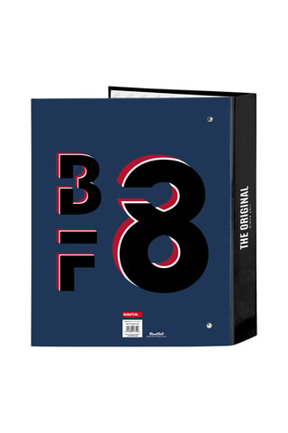 Raccoglitore ad anelli - Nero e navy - 33 x 27 x 6 cm